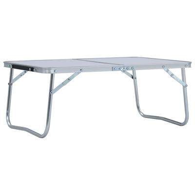 Campingtafel inklapbaar 60x40 cm aluminium wit