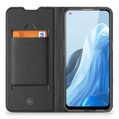 Mobiel BookCase OPPO Reno8 Lite Skull Red