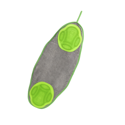 Nobleza Handdoek met borstels voor huisdieren - Microvezel - Groen