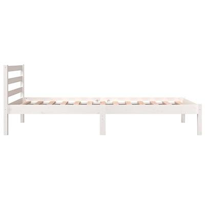 Bedframe massief grenenhout wit 90x190 cm 3FT Single Bedframe massief grenenhout wit 90x190 cm 3FT Single