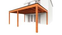 Trendhout Aanbouwveranda Modena 600x485 cm- Plat dak- Hout- Trendhout - thumbnail