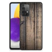 Samsung Galaxy A72 (5G/4G) Houten Print Telefoonhoesje Steigerhout - thumbnail