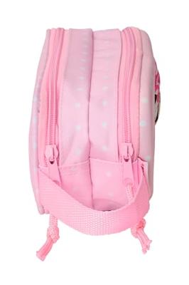 Pennenetui met 2 vakken Minnie Mouse Roze 21 x 8 x 6 cm 3D