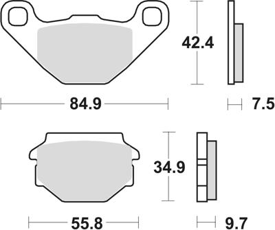 TRW remblokken "mcb 657 brake pad mcb 657 organic standard
