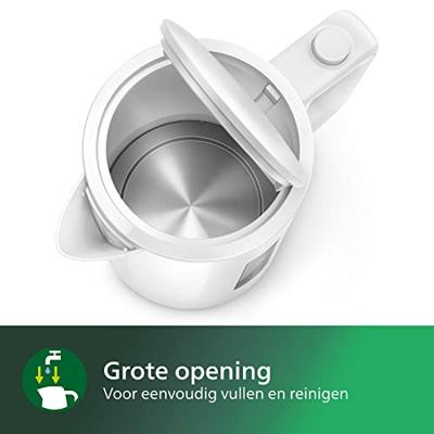 Waterkoker Philips HD9318/00 1,7 L 2200W Wit Zwart Plastic 2200 W 1,7 L - thumbnail