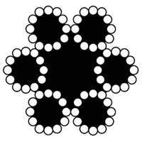 DX staaldraadtouw/staalkabel - verzinkt 4mm - haspel a 50 meter - thumbnail