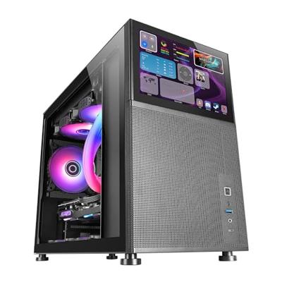Mars Gaming MC-LCD 8 IPS Mini Tower Tempered Glass Zwart