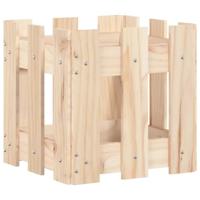 Plantenbak met hekontwerp 30x30x30 cm massief grenenhout - thumbnail