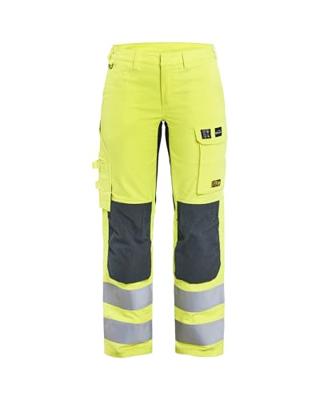 Blåkläder Multinorm dames werkbroek Inherent met stretch 71911512 | High-Vis Geel/Marineblauw | Maat 44 - 7330509805770
