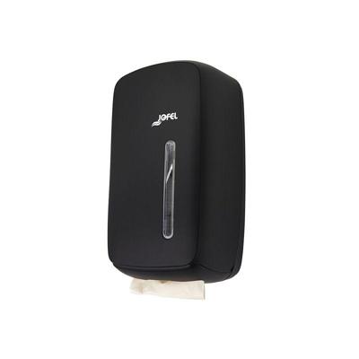 Jofel Jofel Timeless zig-zag toilet-tissuedispenser kunststof - zwart