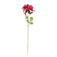 Kunstbloem dahlia - rood - 75 cm - thumbnail