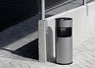 Durable Combi-asbak | d.250xH630mm zilver | staalplaat | 1 stuk - 333223 333223 - thumbnail