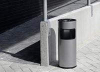 Durable SAFE rund 333223 Papierbak 17 l Metaal (Ø x h) 250 mm x 630 mm Zilver Met asbak 1 stuk(s) - thumbnail