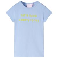 Kindershirt 104 lichtblauw - thumbnail