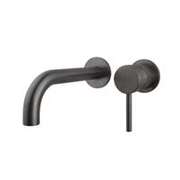 OUTLET Wastafelkraan BWS Inbouwkraan Afbouwdeel Eenhendel Gunmetal - thumbnail