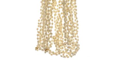 Kraalketting plc d0.5h270 cm creme kerstboomversiering kerst Decoris - Decoris
