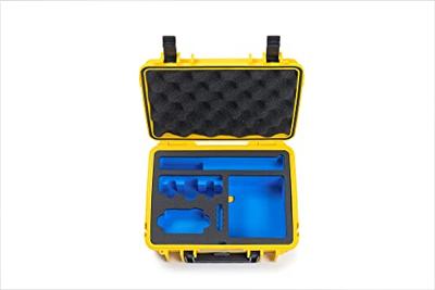 B&W Transportkoffer Outdoor voor ActionCam DJI Osmo Action 3 (Adventure-Combo, Ski-Combo), type 1000 geel, waterdicht volgens IP67-certificering, stofdicht, onbreekbaar en onverwoestbaar