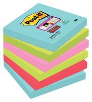Post-it Super Sticky notes Cosmic, 90 vel, ft 76 x 76 mm, pak van 6 blokken - thumbnail