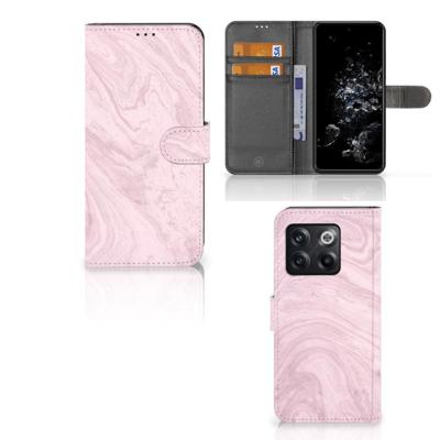 OnePlus 10T | Bookcase | Marble Pink - Origineel Cadeau Vriendin