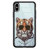 iPhone XS Max glazen hardcase - Tijger wild - thumbnail