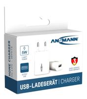Ansmann HomeCharger HC105 USB-oplader 5 W Thuis Uitgangsstroom (max.) 1000 mA Aantal uitgangen: 1 x USB 2.0 bus A - thumbnail