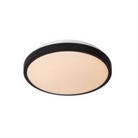 Lucide DASHER - Plafonnière Badkamer - Ø 29,3 cm - LED - 1x12W 2700K - IP44 - Bewegingssensor - Zwart - thumbnail