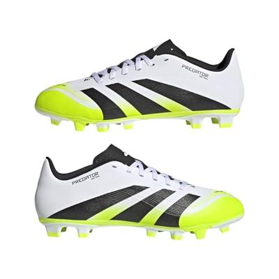 adidas Predator Club Gras / Kunstgras Voetbalschoenen (MG) Wit Zwart Neongeel - thumbnail
