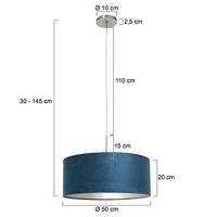 Steinhauer HanglampSparkled met blauw velvet - 8247ST - thumbnail