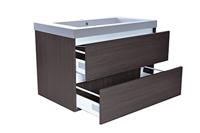 Wiesbaden Vision onderkast+ 2 laden 80x46 houtnerf grijs - thumbnail