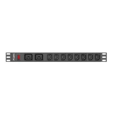 Lanberg PDU-02I1908I-0200-C20-BK energiedistributie 10 AC-uitgang(en) 1U Zwart Lanberg PDU-02I1908I-0200-C20-BK energiedistributie 10 AC-uitgang(en) 1U Zwart