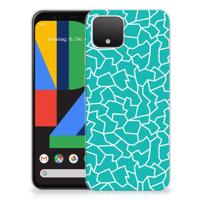 Google Pixel 4 | Hoesje maken | Cracks Blue - thumbnail