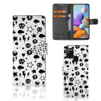 Telefoonhoesje met Naam Samsung Galaxy A21s Silver Punk - thumbnail