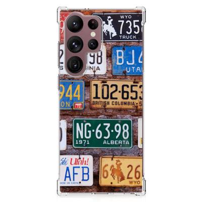 Samsung Galaxy S23 Ultra Anti-shock Hoesje met foto Kentekenplaten Samsung Galaxy S23 Ultra Anti-shock Hoesje met foto Kentekenplaten