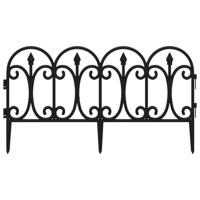 VidaXL Gazonranden 17 st 10 m polypropeen zwart - thumbnail