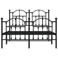 Bedframe met hoofd- en voeteneinde metaal zwart 120x190 cm - thumbnail