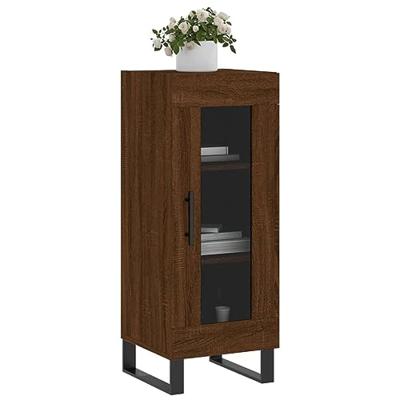 Dressoir 34,5x34x90 cm bewerkt hout bruineikenkleurig