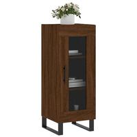 Dressoir 34,5x34x90 cm bewerkt hout bruineikenkleurig - thumbnail