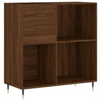 Platenkast 84,5x38x89 cm bewerkt hout bruin eikenkleur - thumbnail