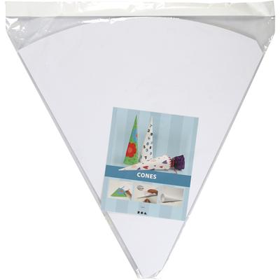 Creativ Company Kegels, h: 68 cm, d 20 cm, wit, 5 stuk/ 1 doos - thumbnail
