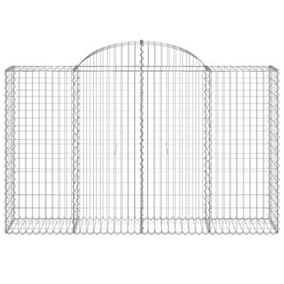 Schanskorf gewelfd 200x50x120/140 cm gegalvaniseerd ijzer Schanskorf gewelfd 200x50x120/140 cm gegalvaniseerd ijzer
