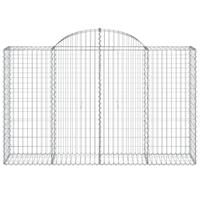 Schanskorf gewelfd 200x50x120/140 cm gegalvaniseerd ijzer - thumbnail