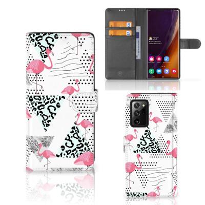 Samsung Galaxy Note20 Ultra | Telefoonhoesje | Met pasjeshouder | Flamingo Triangle Samsung Galaxy Note20 Ultra | Telefoonhoesje | Met pasjeshouder | Flamingo Triangle