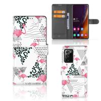 Samsung Galaxy Note20 Ultra | Telefoonhoesje | Met pasjeshouder | Flamingo Triangle - thumbnail