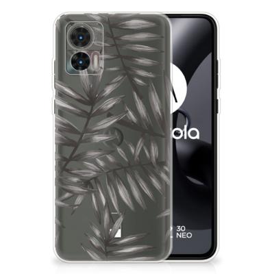 Motorola Edge 30 Neo | TPU Case | Leaves Grey Motorola Edge 30 Neo | TPU Case | Leaves Grey