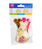 Verjaardag Ballonnen Meisje 1 Jaar Miss Onederful (6st) - thumbnail