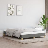 Bedframe zonder matras stof donkergrijs 140x190 cm - thumbnail