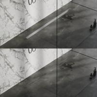 Douchegoot met multifunctioneel rooster en flens 7 x 160 RVS geborsteld - thumbnail