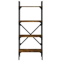 Boekenkast 4-laags 56x31,5x138,5 cm bewerkt hout gerookt eiken - thumbnail
