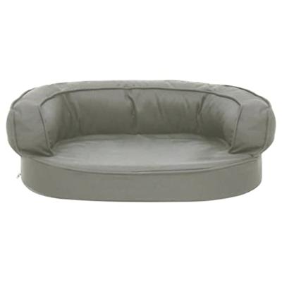 VidaXL Hondenbed ergonomisch linnen-look 60x42 cm grijs VidaXL Hondenbed ergonomisch linnen-look 60x42 cm grijs