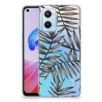 OPPO A96 | OPPO A76 | TPU Case | Leaves Grey - thumbnail